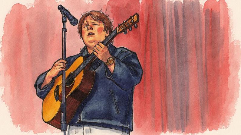 Lewis Capaldi performing in Wales in September 2025.