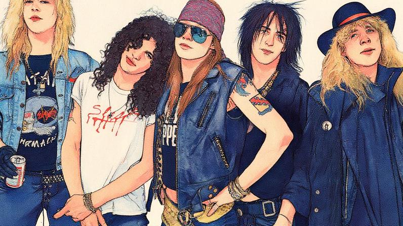 Guns N' Roses in 1987, early in the tenure of their former manager Alan Niven.