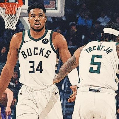 Giannis Antetokounmpo garante posse de bola a calouro do Lakers