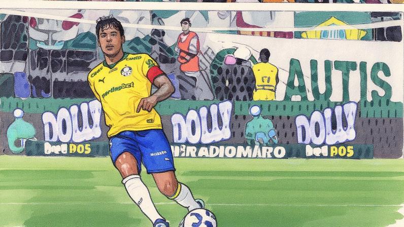 Gutavo Gomez em campo pelo Palmeiras, contra o Fluminense (Foto: Ettore Chiereguini/ Agif/Gazeta Press)