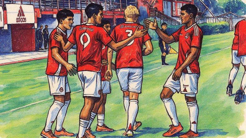 Internacional comemora gol (Foto: Lucas Costa/SC Internacional)