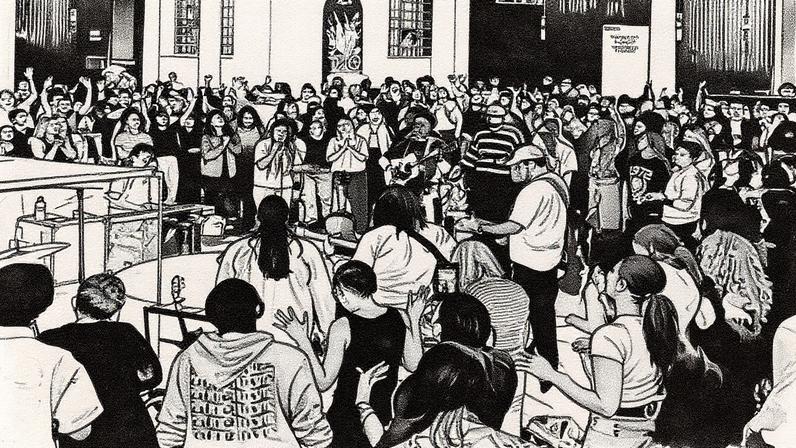 O culto, que começou às 19h e se estendeu até 22h30, faz parte de uma série de encontros bimestrais organizados por três igrejas londrinas - Foto: Reprodução/Instagram