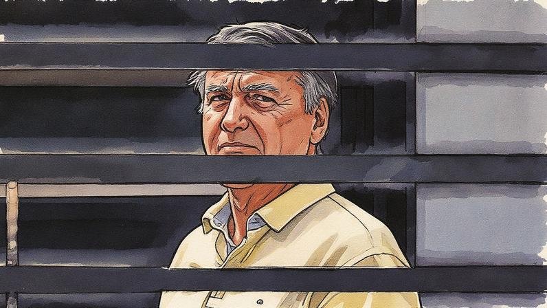 O ex-presidente Jair Bolsonaro, em prisão domiciliar, em 3 de setembro de 2025. Foto: Sergio Lima/AFP