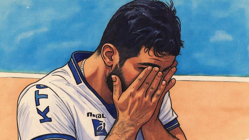 Javad se emocionou antes do jogo entre Minas e Cruzeiro, pela Superliga de Vôlei Masculino (Foto: Reprodução)