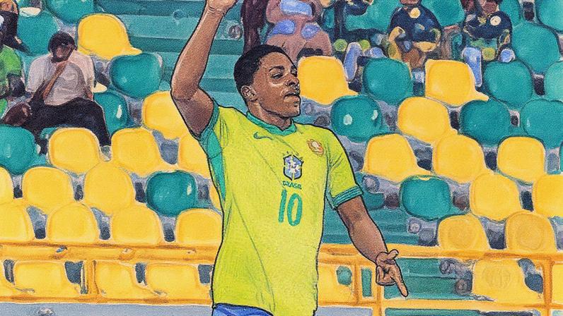 Kayque marcou contra a Indonésia (Foto: Conmebol)