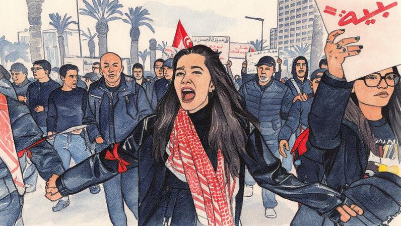 Manifestación contra la contaminación en Gabes (Túnez), el 15 de octubre.