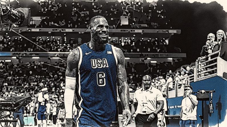 Stephen Curry, LeBron James e Kevin Durant em Paris 2024 (Foto: Divulgação / FIBA)