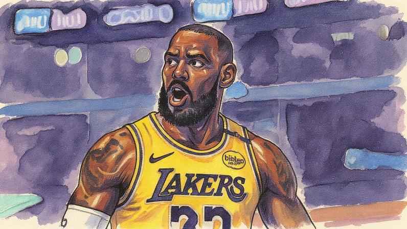 LeBron James em ação pelo Los Angeles Lakers (Foto: Jessie Alcheh/NBAE via Getty Images/AFP)