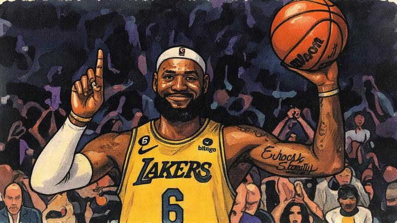 LeBron James em ação pelo Los Angeles Lakers (Foto: AFP)