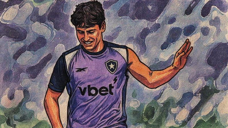 Montoro em treino do Botafogo (Foto: Vitor Silva/Botafogo)