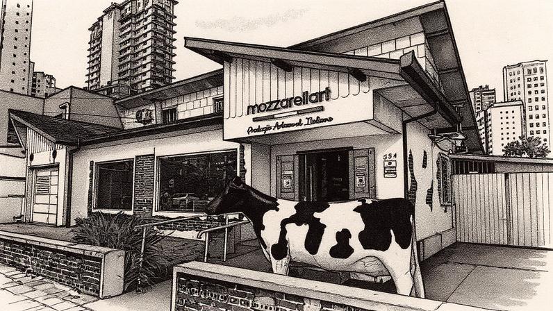 Fachada da loja Mozzarelart em Juvevê, Curitiba • Divulgação