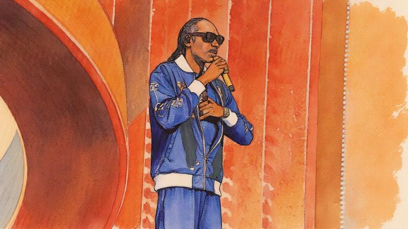 Snoop Dogg at NBCUniversal Upfront 2025 at Radio City Music Hall in New York City on May 12, 2025