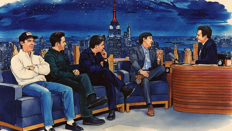 Jonas Brothers with Scott Kelly during an interview on the Tonight Show on Thursday, November 13, 2025