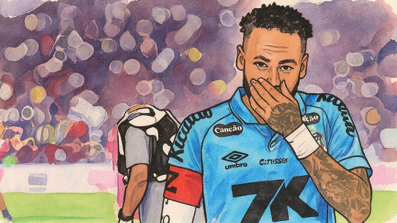 Neymar em ação durante Flamengo x Santos pelo Brasileirão (Foto: Thiago Ribeiro/AGIF/Gazeta Press)