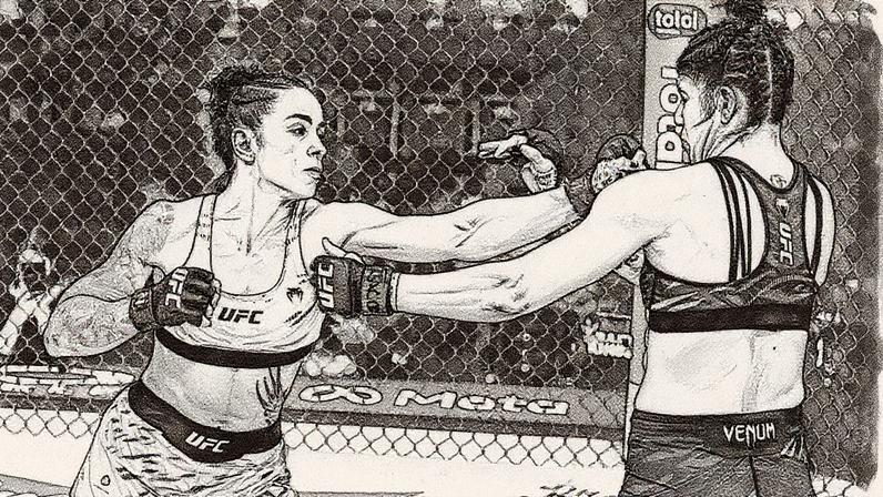 Norma Dumont venceu Ketlen Vieira no card preliminar do UFC Vegas 110 (Foto: Reprodução: Chris Unger / Zuffa LLC / UFC)