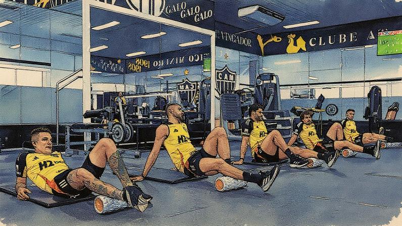 Opções do Atlético contra o Flamengo (Foto: Pedro Souza / Atlético)