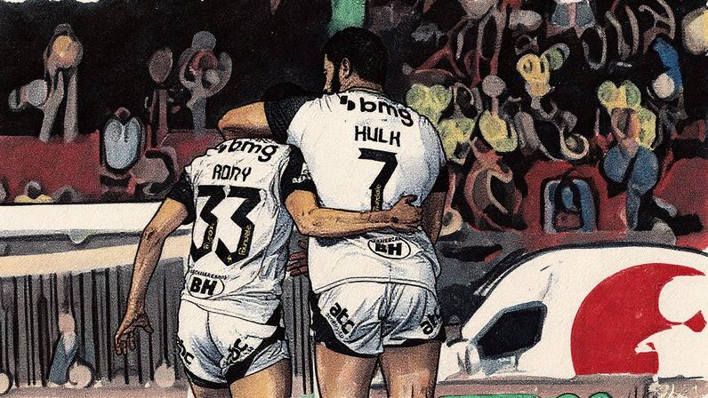 Rony e Hulk marcaram para o Galo (Foto: Pedro Souza / Atlético)