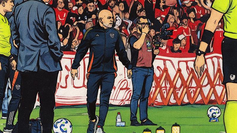 Sampaoli foi expulso aos 35 minutos do primeiro tempo (Foto: Pedro Souza / Atlético)