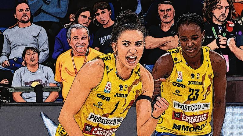 Gabi Guimarães em ação pelo Conegliano (Foto: Reprodução/ Instagram)