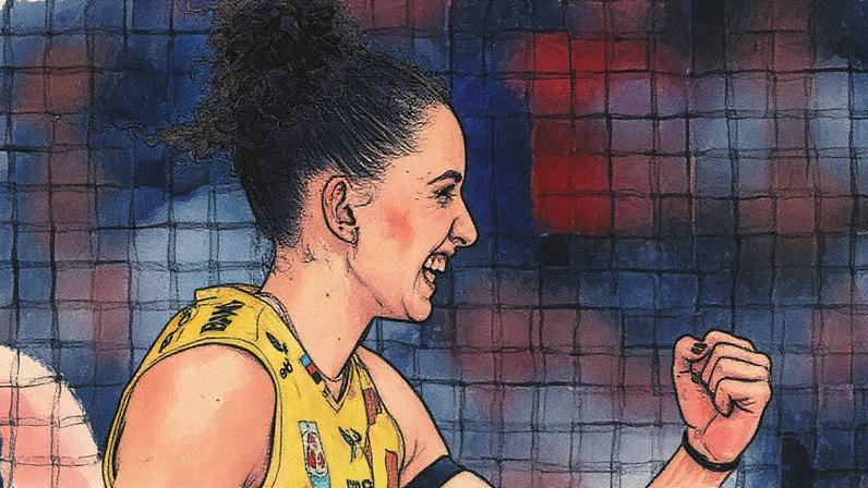 Gabi Guimarães em ação pelo Conegliano (Foto: Reprodução/ Instagram)