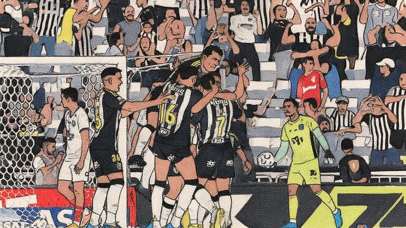 Atlético comemora gol diante do Bahia (Foto: LUCIANO BREW/Gazeta Press)