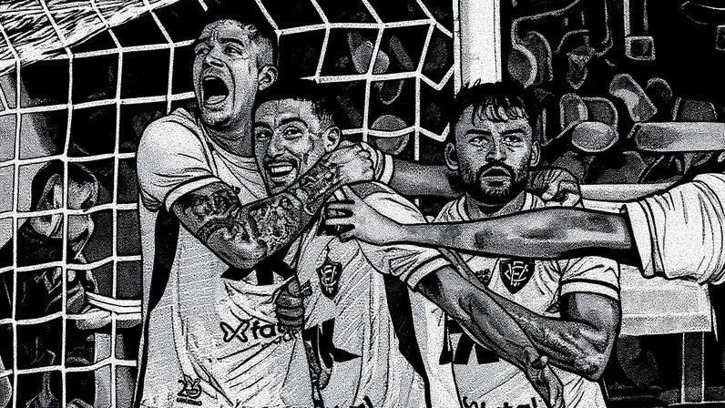 Jogadores do Vitória comemoram gol de Baralhas contra o Sport (Foto: Victor Ferreira / EC Vitória)