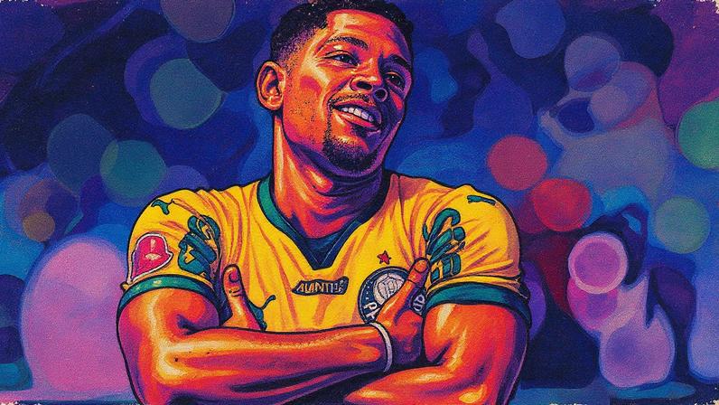 Vitor Roque, centroavante do Palmeiras (Foto: Cesar Greco/Palmeiras/by Canon)