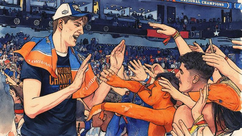 Olivier Rioux estreou no basquete universitário americano (NCAA) pela equipe do Florida Gators (Foto: Reprodução / Instagram)