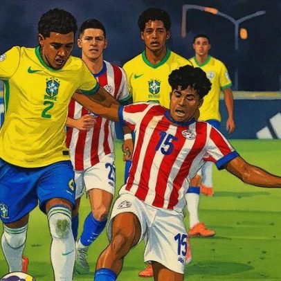 Brasil fica com um a menos, empurra Paraguai e avança nos pênaltis no Sub-17