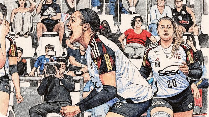 Simone Lee na partida contra o Tijuca Tênis Clube (Foto: Thiago Mendes / CBV)