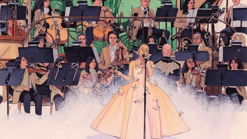 Ariana Grande wore a custom Robert Wun gown covered in three-dimensional butterflies for NBC’s “Wicked: One Wonderful Night” special. Griffin Nagel/NBC