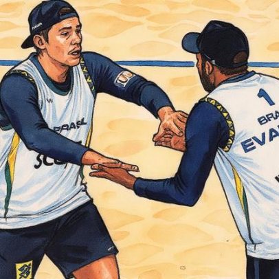 Evandro e Arthur fecham fase de grupos e lideram o Mundial de vôlei de praia