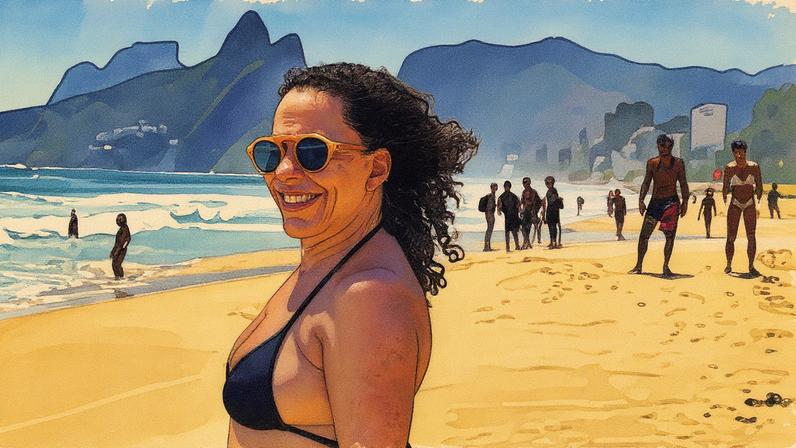 Bebel Gilberto posa de biquíni em praia carioca e antecipa álbum comemorativo