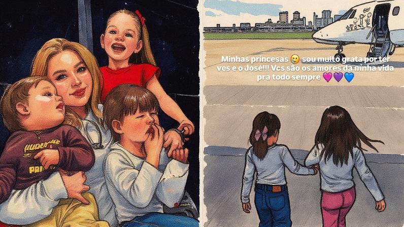 Virginia Fonseca com os filhos — Foto: Reprodução/Instagram