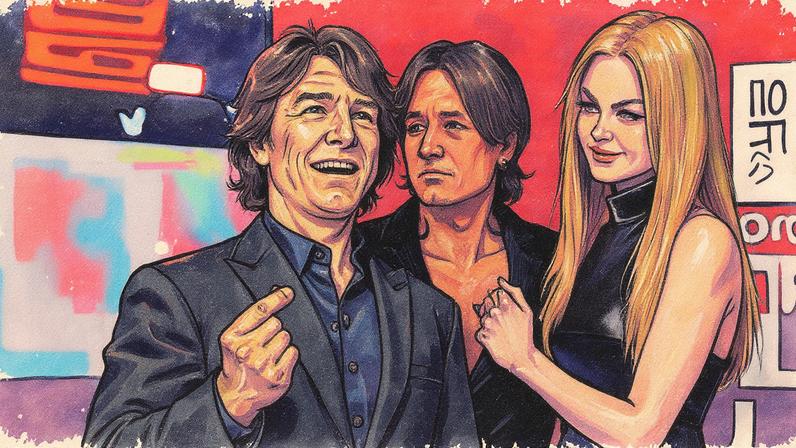 Tom Cruise, Keith Urban e Nicole Kidman — Foto: Reprodução/Instagram e Getty Images