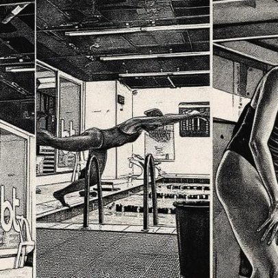 Alane Dias diverte com tentativas de pular na piscina durante aula