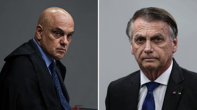 Moraes apontou possível risco de fuga devido à aglomeração por conta de vigília convocada por Flávio Bolsonaro (Foto: Rosinei Coutinho e Ton Molina/STF)