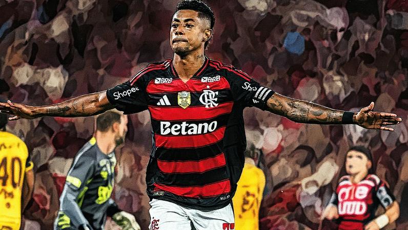 Bruno Henrique comemora seu gol pelo Flamengo contra o Sport, no Brasileirão (Foto: Gilvan de Souza/CBF)