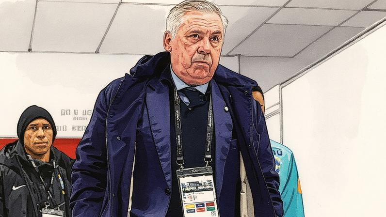 Carlo Ancelotti antes do amistoso entre Brasil e Tunísia (Foto: Rafael Ribeiro/CBF)
