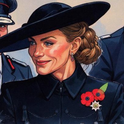 O simbolismo dos brincos de rubis e diamantes de Kate Middleton no Armistício