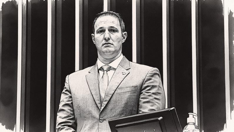 O deputado Guilherme Derrite (PP-SP) apresentou um novo relatório para o projeto de lei antifacção. (Foto: Wesley Amaral/Câmara dos Deputados)