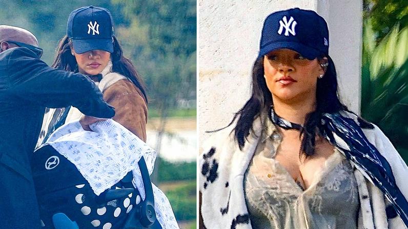 Rihanna faz primeira saída pública com a filha Rocki Irish Mayers após confirmar nascimento — Foto: The Grosby Group