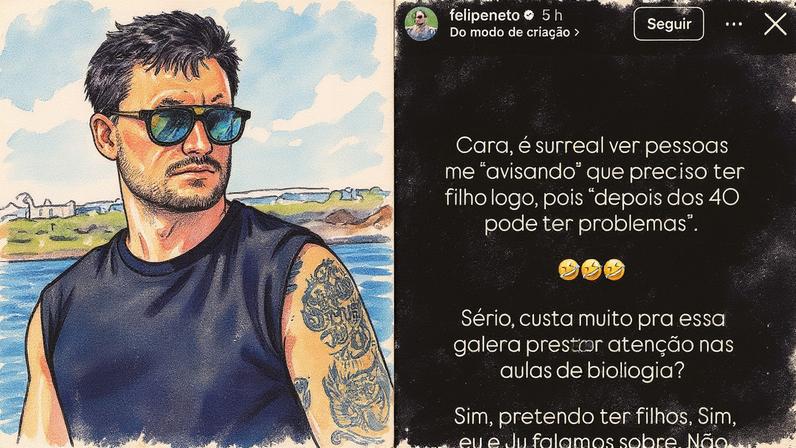 Felipe Neto revela pressão para ter filhos — Foto: Reprodução/Instagram