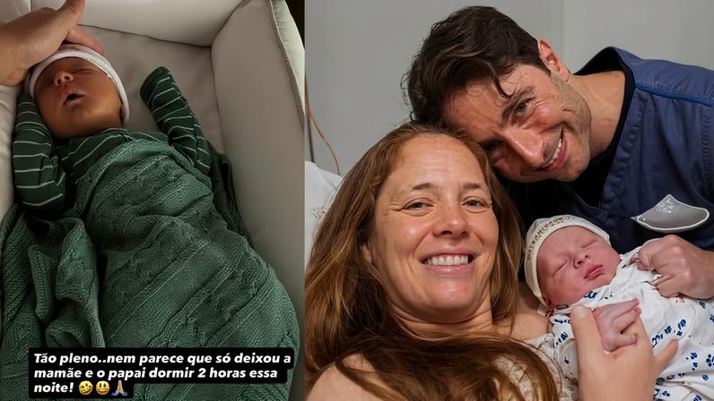 Ketlen Wiggers do Santos mostra filho recém-nascido e comenta noite sem dormir