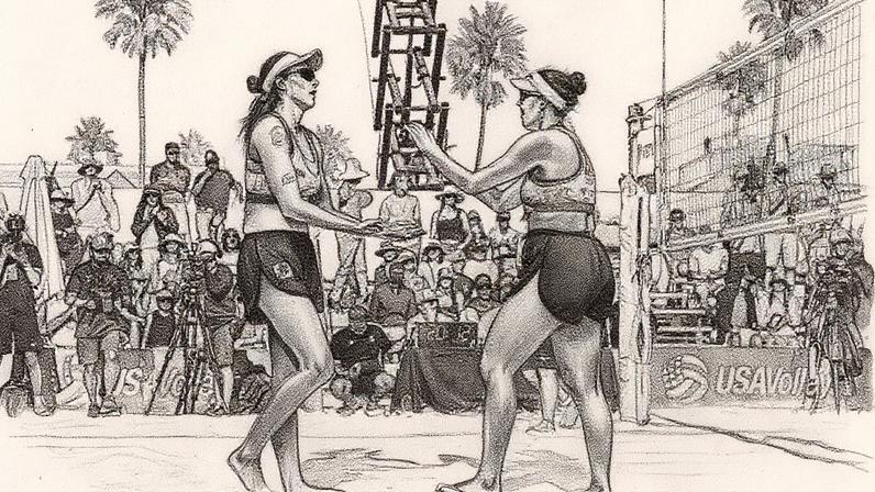 Duda e Ana Patrícia faturam o bronze no Elite 16 de Newport Beach (Foto: Volleyball World)