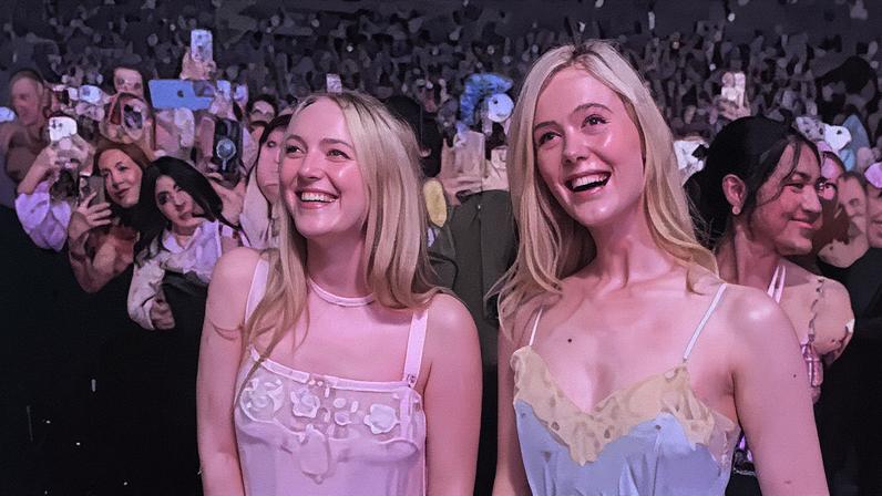 Dakota and Elle Fanning were arrested for being “too hot” at Sabrina Carpenter's latest concert in LA. Instagram/@laurenwalike