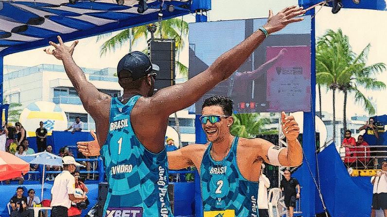 No Elite 16 de João Pessoa, Evandro e Arthur conquistaram o primeiro título da temporada (Foto: Volleyball World)