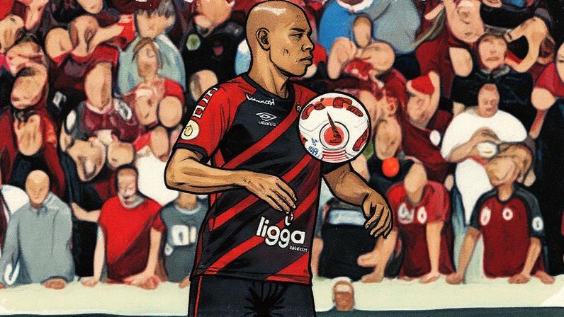 Fernandinho em ação com a camisa do Furacão (Foto: José Tramontin/Athletico)