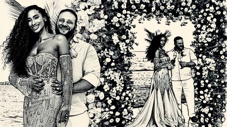 Milla Vieira se casa com Shawn Getty — Foto: Allan Rodrigo