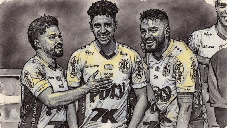 Mirassol comemora gol de Gabriel diante do Palmeiras (Foto: Ze Rafael Photo/UAI Foto/Gazeta Press)